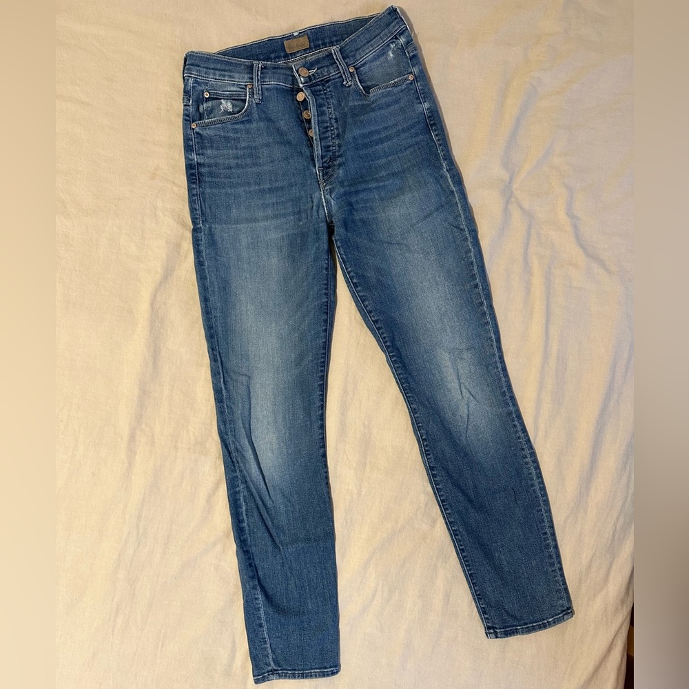 Mother The Super Stunner High-Rise Ankle Jeans